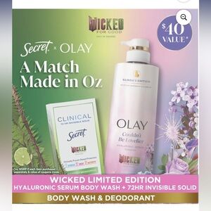 OLAY Secret Clinical Deodorant Set- Wicked For Good (NIB)